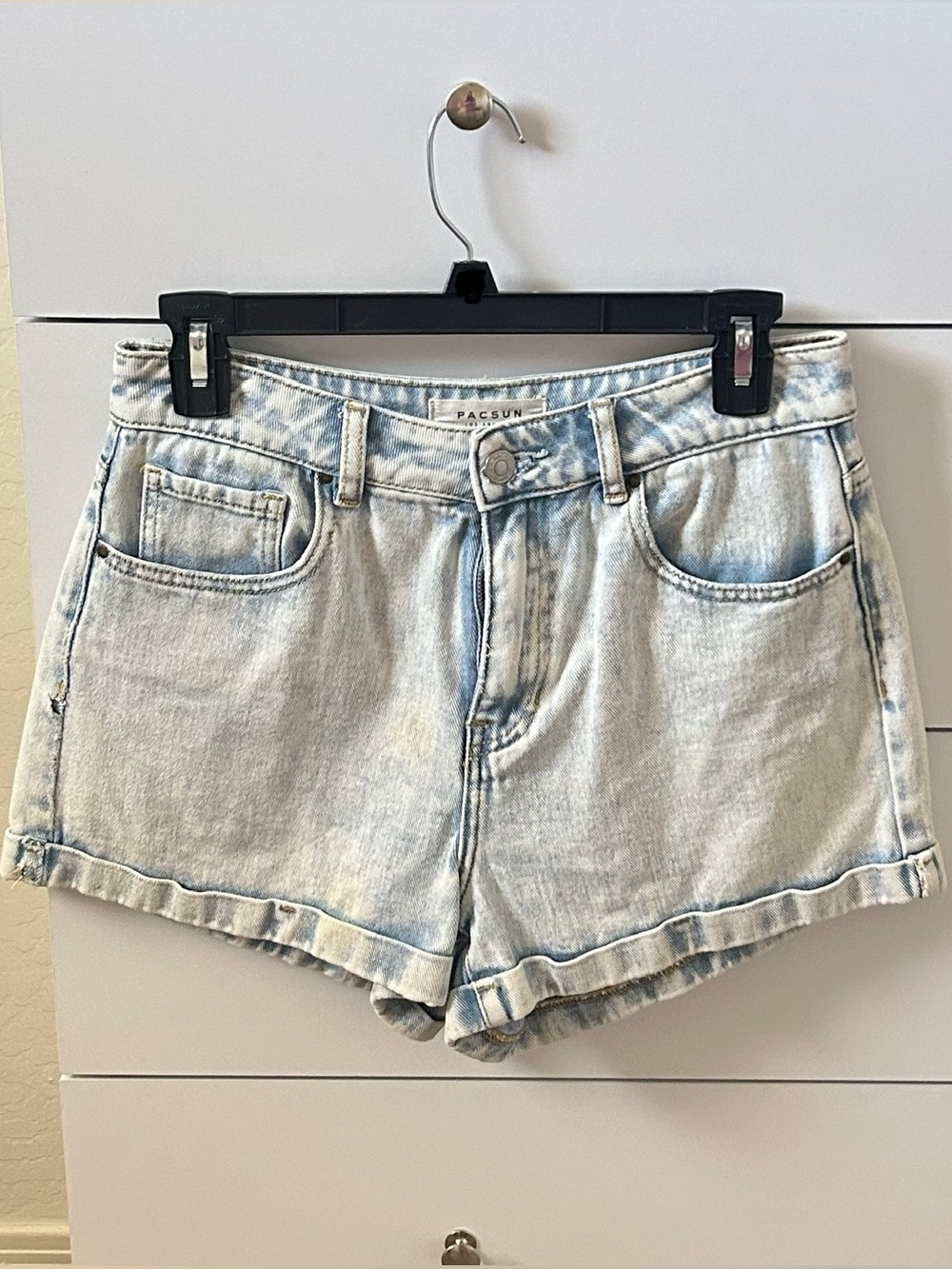PacSun Light Blue High-Rise Denim Shorts